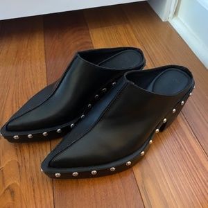 Womens Zara Studded Black Clogs EU size 39